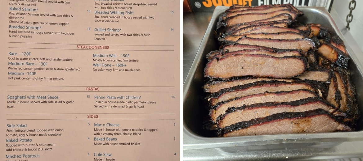 The Family Table Restaurant Menu