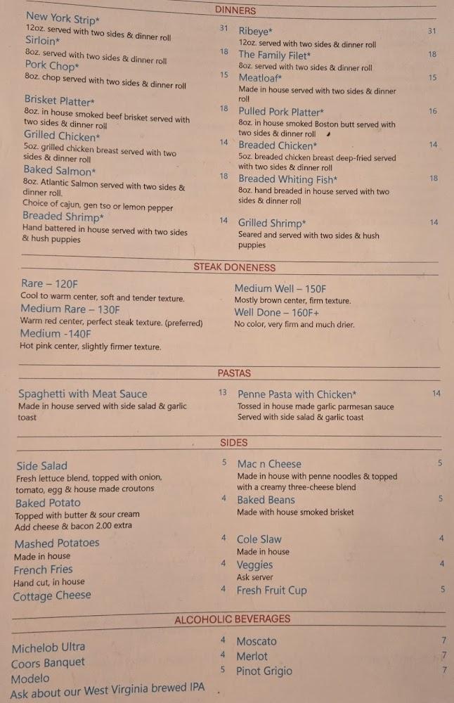 The Family Table Restaurant Menu image 1